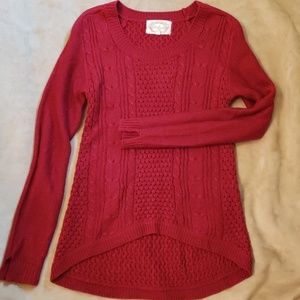 Cranberry cable sweater